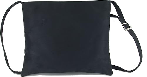 dark navy suede clutch bag