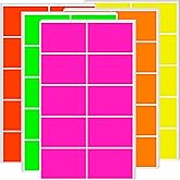 Colored Labels Stickers 3 x 2 Inch 5 Fluorescent Color Moving Labels Rectangular Color-Coding Label - 200 Labels