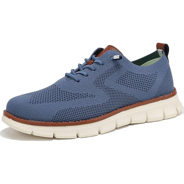 Amazon.com | Mens Casual Dress Shoes Lightweight Business Casual Oxford  Shoes for Men Mesh Fashion Walking Shoes (Black,7) | Oxfords