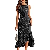DRESSTELLS Women's Sparkly Formal Wedding Guest Dress Sequin Mermaid Cocktail Party Long Gown 2026