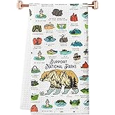 WCGXKO Support National Parks Kitchen Towel Outdoor Adventure Gift Environmental Activism Gift for Camper (Parks Towel)