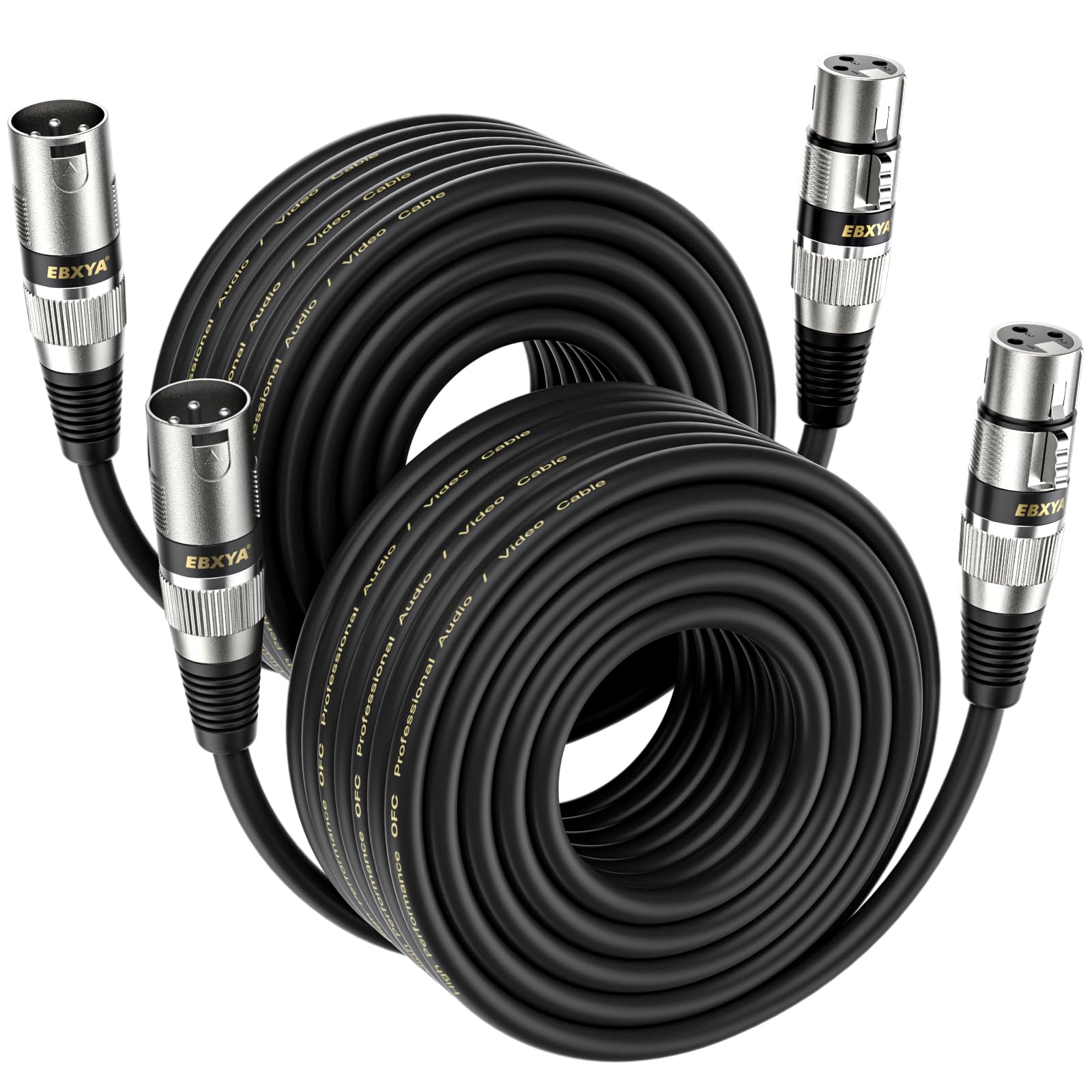 EBXYA XLR Cable Microphone Cable 15M Balanced Male to Female XLR Patch Cables for PA System, Studio Recorder, Amplifier, Mixer — image 1