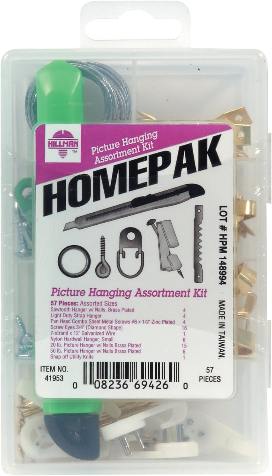 Hillman 41953 Hanger Set Sawtooth, None
