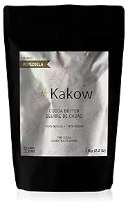 Natural Cocoa Butter - Non-deodorized - Food Grade - 100% Venezuelan Fine Cocoa 1kg (2.2 lb)