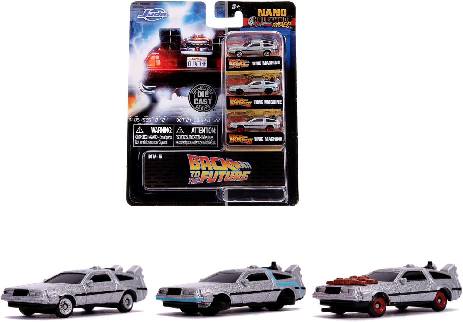 Jada - Back to The Future Nano 3 Pack, Silver - Image 3