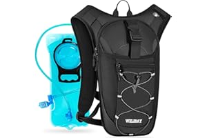WELIDAY Hydration Backpack with 2L Water Bladder, Lightweight Hydro Pack for Cycling, Running, Hiking, Climbing