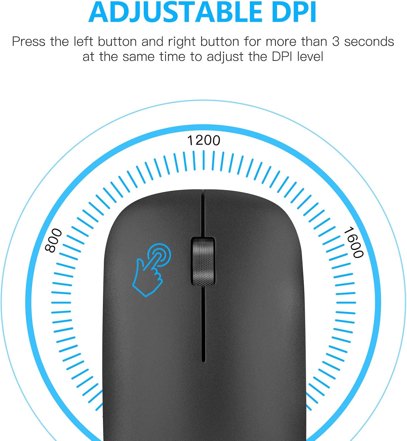OMOTON Wireless Keyboard and Mouse Combo, 2.4GHz Ultra Thin Full-Size Wireless Keyboard and Mouse for Computer, PC, Desktop, Laptop with Windows XP / 7/8 / 10 / Vista, Black: Computers & Accessories