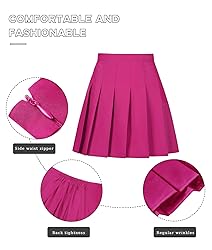 Women Athletic Pleated Skirt Trendy Mini High