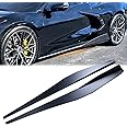 NOPOCA Side Skirts Fit for 2020-2025 Chevy Corvette C8 Stingray & Z51 Side Skirt Extension Lip Panels Splitter Spoiler Diffuser Wing Body Kit Air Dam Corvette C8 Accessories (Matte Black)