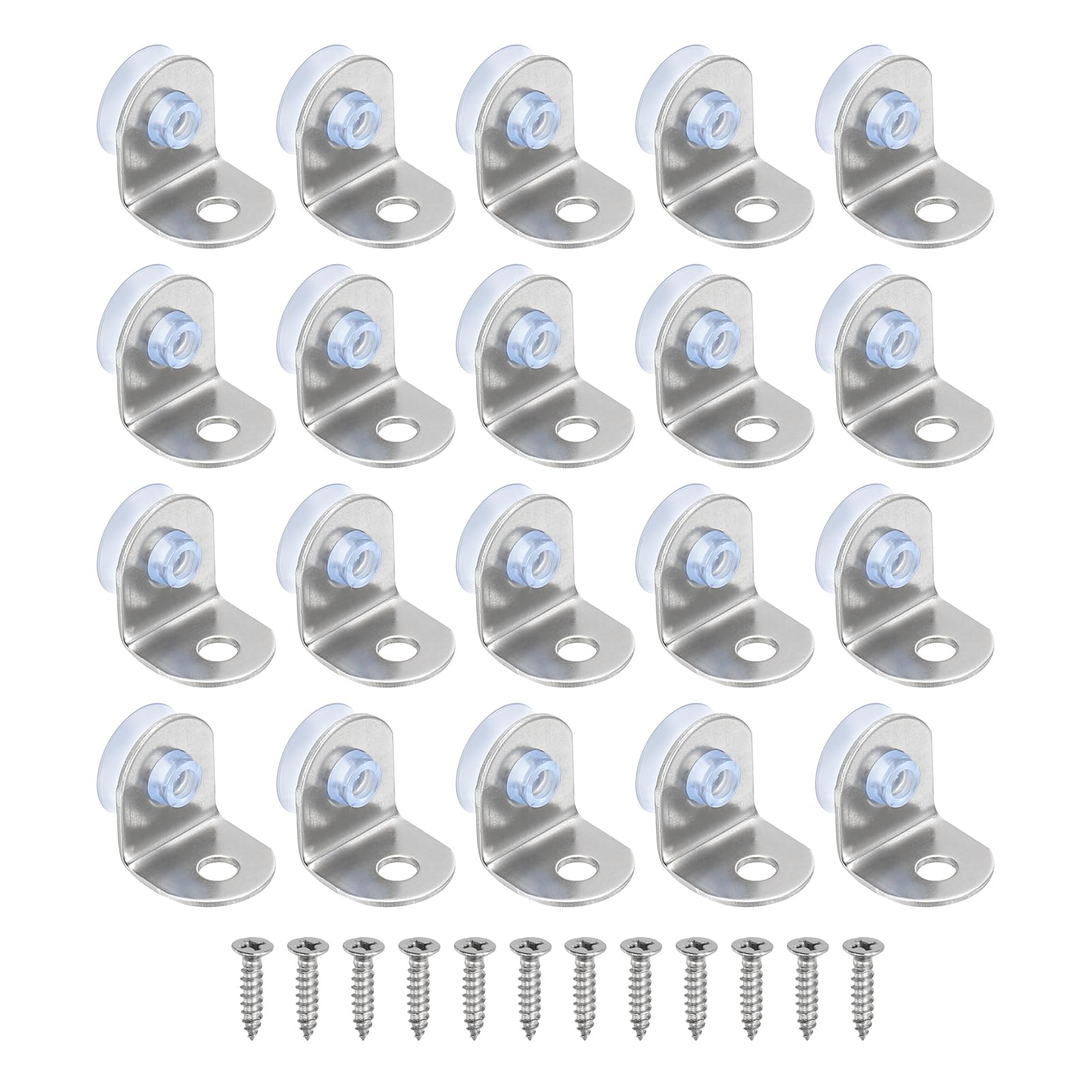 PATIKIL Shelf Support Pegs Nails, 20pcs Stainless Steel Cabinet Shelf Pins with Screws, Pegs for Shelves for Wooden Kitchen Cabinet, Cupboard, Bookcase, Closet,Silver