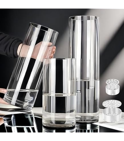 Amazon.com: PATIKIL Clear Glass Cylinder Vase, 7.1