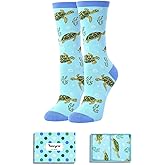 HAPPYPOP Ocean Gifts Women Men - Shark Whale Dolphin Octopus Turtle Otter Penguin Socks