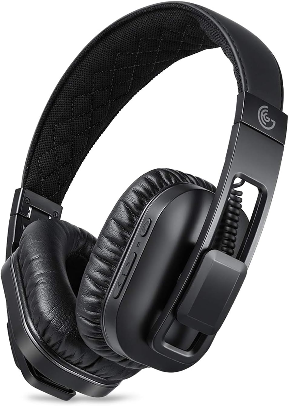 GEG Bluetooth Wireless Headphones with Mic, Apt-X Foldable Over-Ear Headphone with Hands-Free Calling,HD Sound,Standby Time 540Hours Black