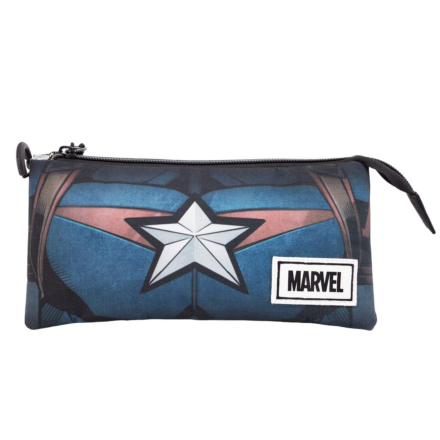 Marvel karactermania Captain America Chest-Triple HS Pencil Case, Black