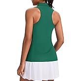JoyGirl Womens Golf Shirt Sleeveless Polo Shirts Racerback Collared Tennis Shirt Zip up Quick Dry Athletic Tank Tops