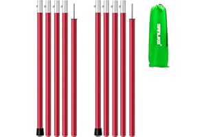 SAN LIKE Tent Poles Tarp Poles Adjustable 75 inches Aluminum Tent Pole for Tarp Telescoping Easy Adjustable&Collapsible Campi