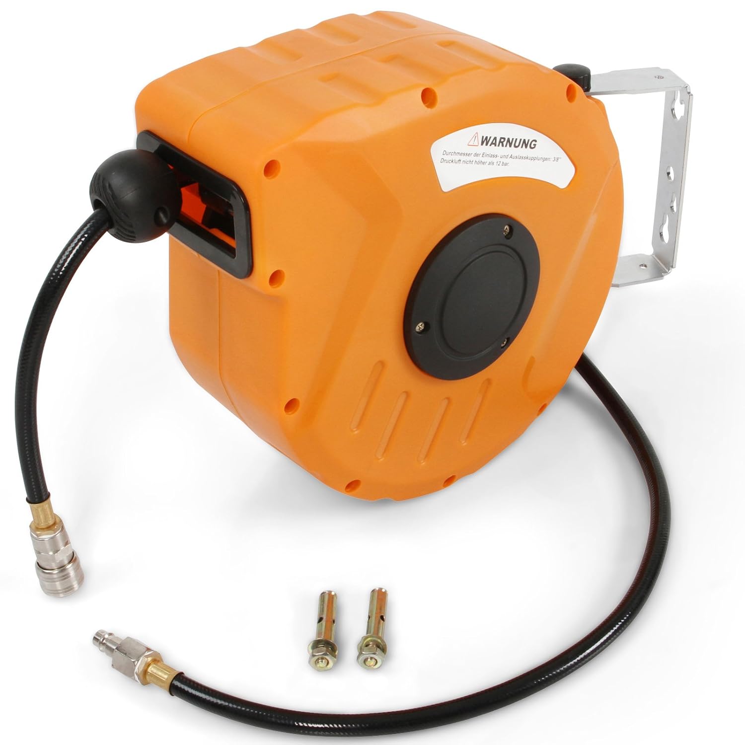 Air Hose Reel 10m, 30 ft, 8bar, 3/8inch, Wall Mounted, Retractable