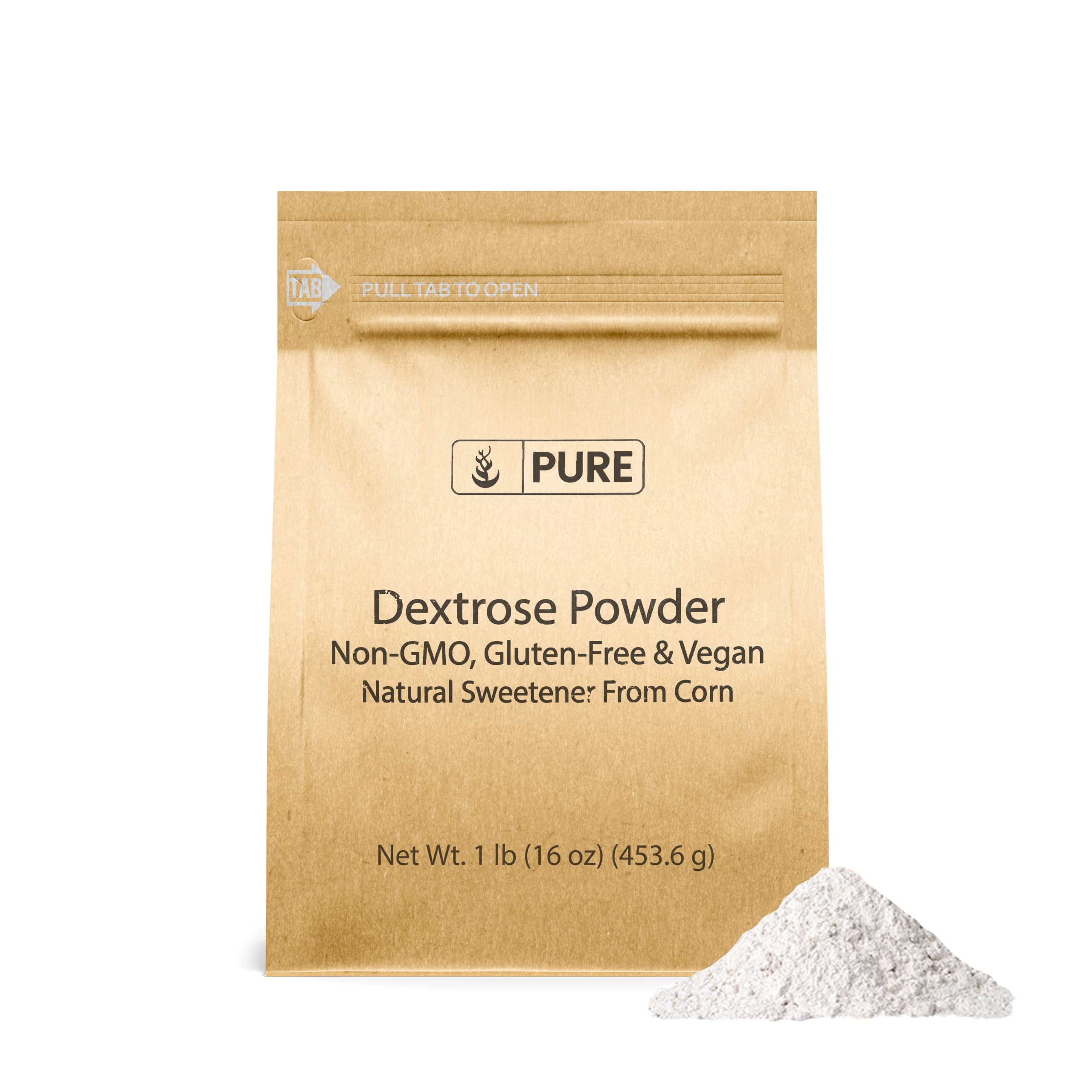 Pure Original Ingredients Dextrose (1 lb.) by Pure, Sugar Replacement Sweetener For Shakes or Baking,