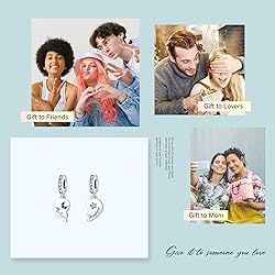 MGIUL Mother-Daughter Star Moon Split Dangle Charm