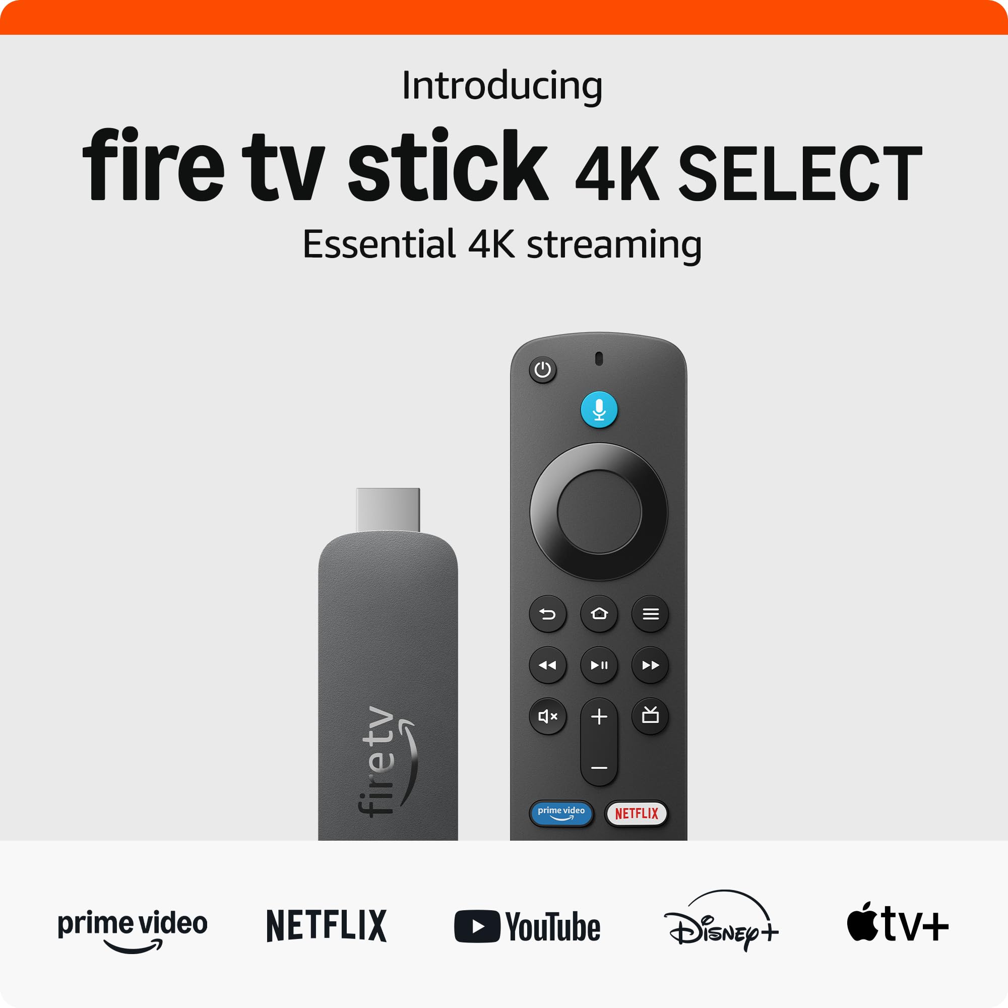 Amazon Fire TV Stick 4K Select (newest model), start streaming in 4K, AI-powered search, and free & live TV