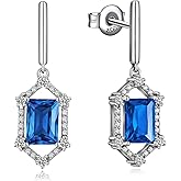 ZDaoBen 925 Sterling Silver Dangle Drop Earrings for Women Silver Drop Stud Earrings Hypoallergenic Cubic Zirconia Dangle Earrings