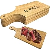11x5 In Mini Charcuterie Boards,6 Pcs Small Wood Cutting Board Bulk Cutting Board for Crafts with Handle,Laser Engraving Cutting Boards Blank,Unfinished Wood Cutting Boards,Mini Cheese Board as Gift