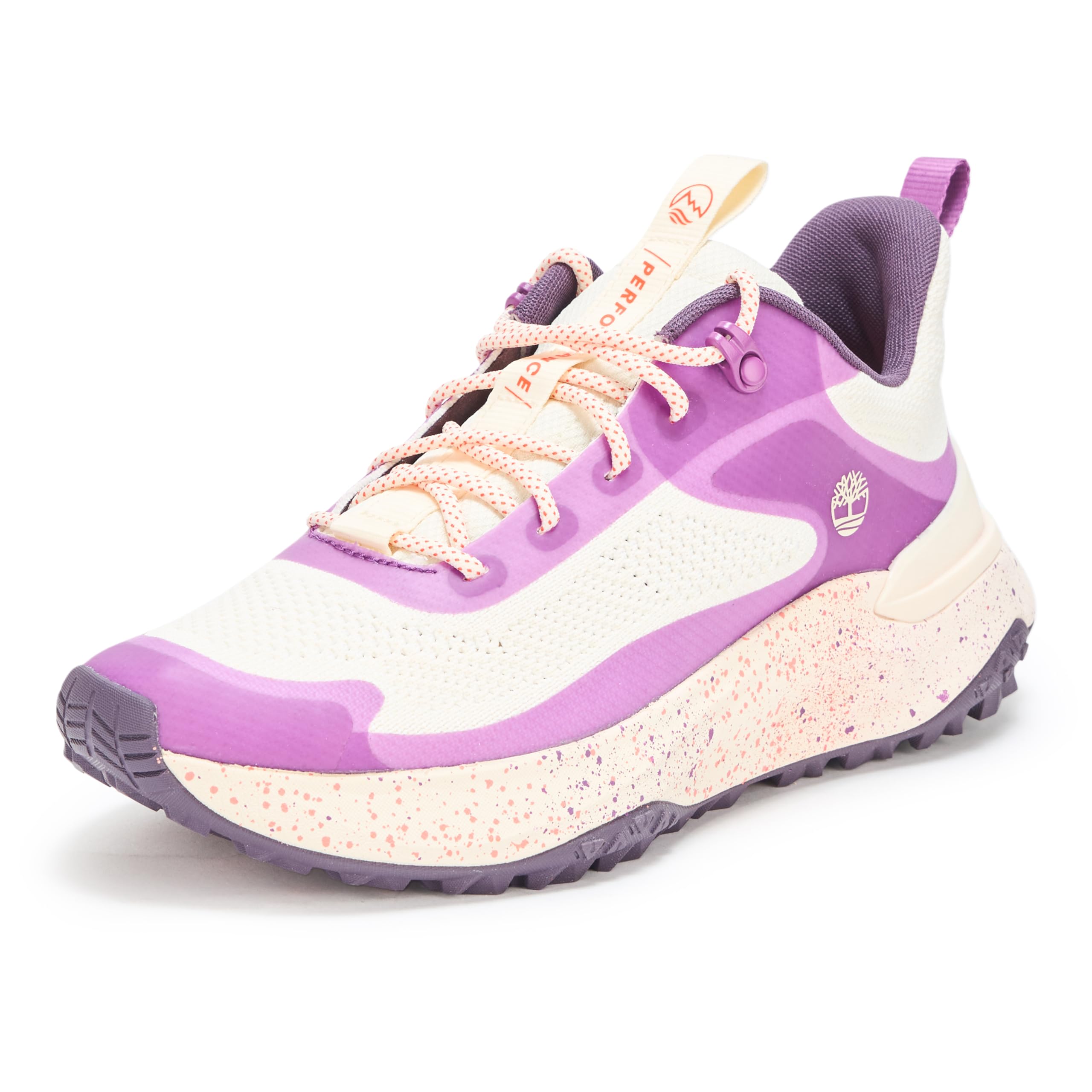 Timberland Women’s Motion Access Low Lace Up Sneaker, NAT W Bright Purple Knit, 8 Medium