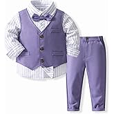 Baby Boys Toddler Dress Suit Clothes Sets Bowtie Shirts Pants Gentleman Outfits Suits 12 Months 5 Years