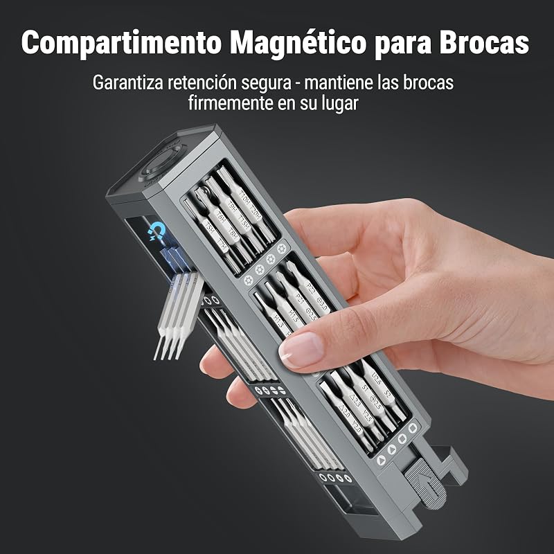 Destornilladores Precisión 60 en 1, Puntas Magnéticas CR-V