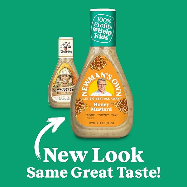 NEWMAN’S OWN HONEY MUSTARD SALAD DRESSING, 16 OZ