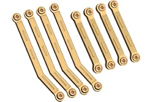 FACCNOY 8pcs Brass High Clearance Chassis Links Rod Linkage for Axial AX24 XC1 1/24 RC Crawler Car Upgrade Parts