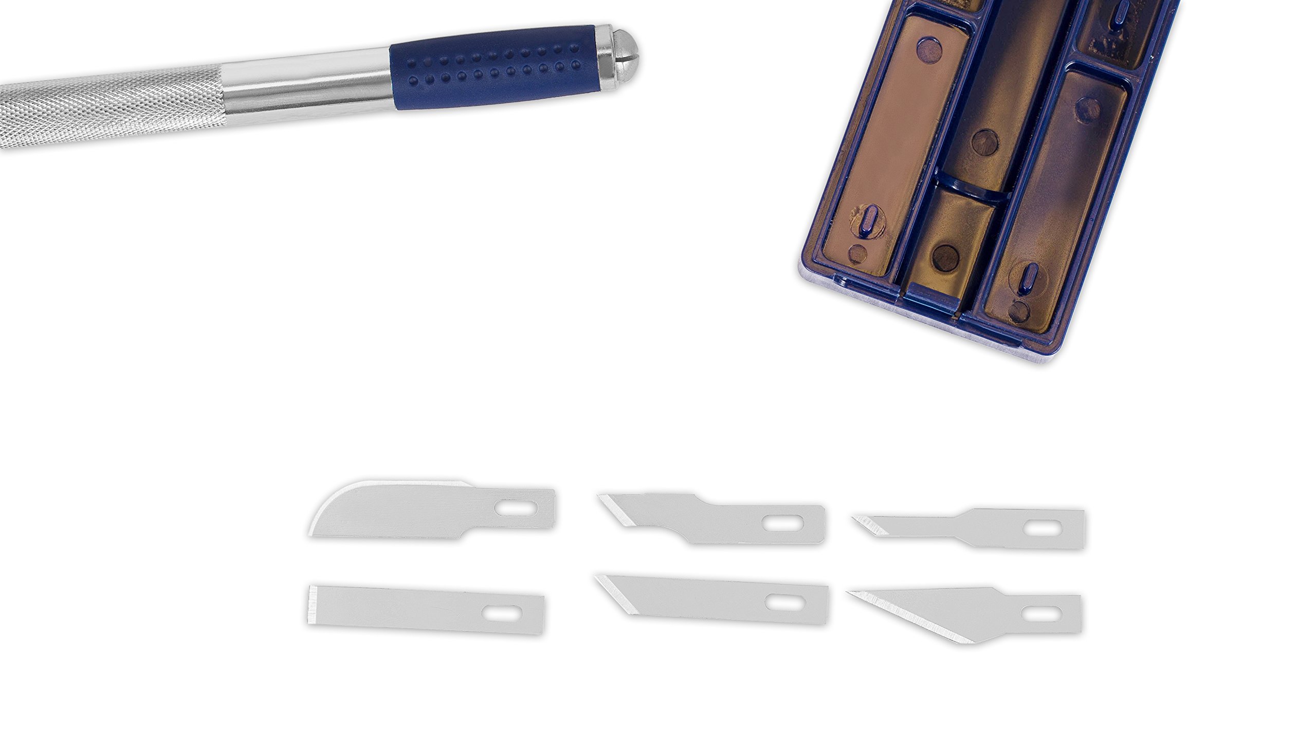 Best Craft Knife Set Regular 6 Different Blades Rubber