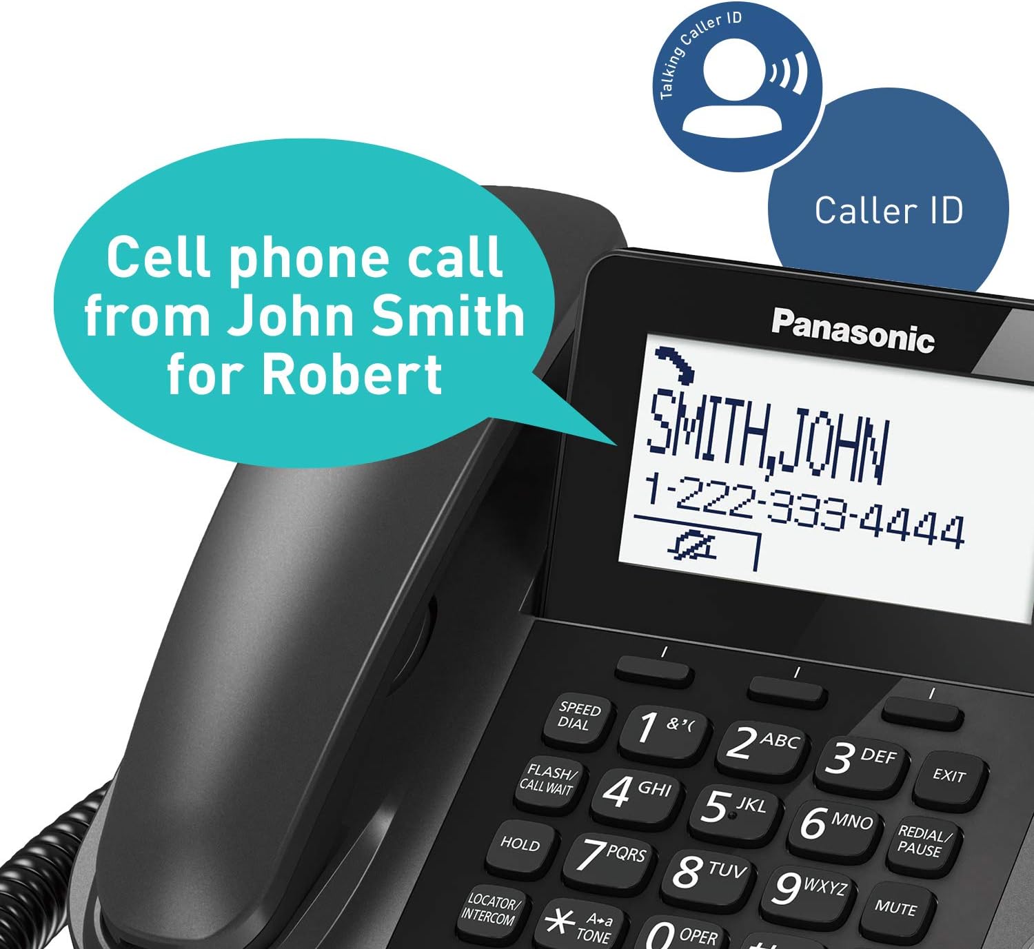 Panasonic KX-TGF352M Corded/Cordless 2 Handset Landline Telephone : Electronics