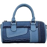 Arkefi Swing Bag Shoulder Bags for Women Denim Purse Patchwork Crossbody Evening Handbag Clutch