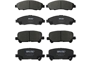 SIPAUTEC-Front & Rear Ceramic Brake Pads Replacement For(2009-2022 Honda Pilot),(2017-2022 Honda Ridgeline),(2007-2016 Acura MDX)