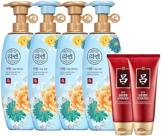 Amazon Lg生活 健康 リエン 瑞香 青 シャンプー 500ml X2個 リンス500ml X2個 含光 激損傷ケアトリートメント 180ml X2個 並行輸入品 リエン Reen シャンプー 通販