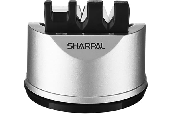 SHARPAL 191H Knife & Scissors Sharpener | Kitchen Chef Sharpening Tool for Straight and Serrated Knives – Repairs, Restores,