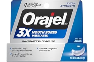 Orajel 3X for Mouth Sores: Maximum Strength Gel Tube 0.42oz- From #1 Oral Pain Relief Brand