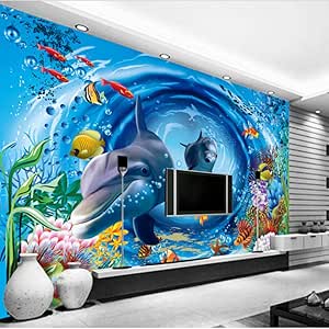 Personalizado mural 3d Fondo pantal oceánico 3D Restaurante tema Hotel