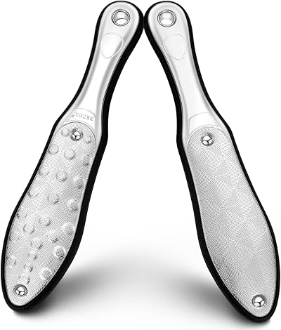 BEZOX Heavy Duty Stainless Steel Foot File, Double Side Pedicure Tool