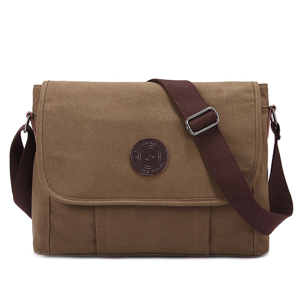 Baosha Men's Vintage Canvas Messenger Bag Brown Amazon.co.uk Luggage