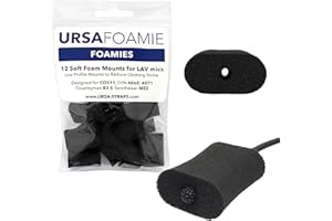 URSA STRAPS URSA Foamies: Soft Foam Mounts for Wireless Lav Mics. Can be stuck directly to the skin or costume. Fits SANKEN COS11, SENNHEISER MKE2, RODE LAV, DPA 4060/4070 (Pack of 12) (Black)