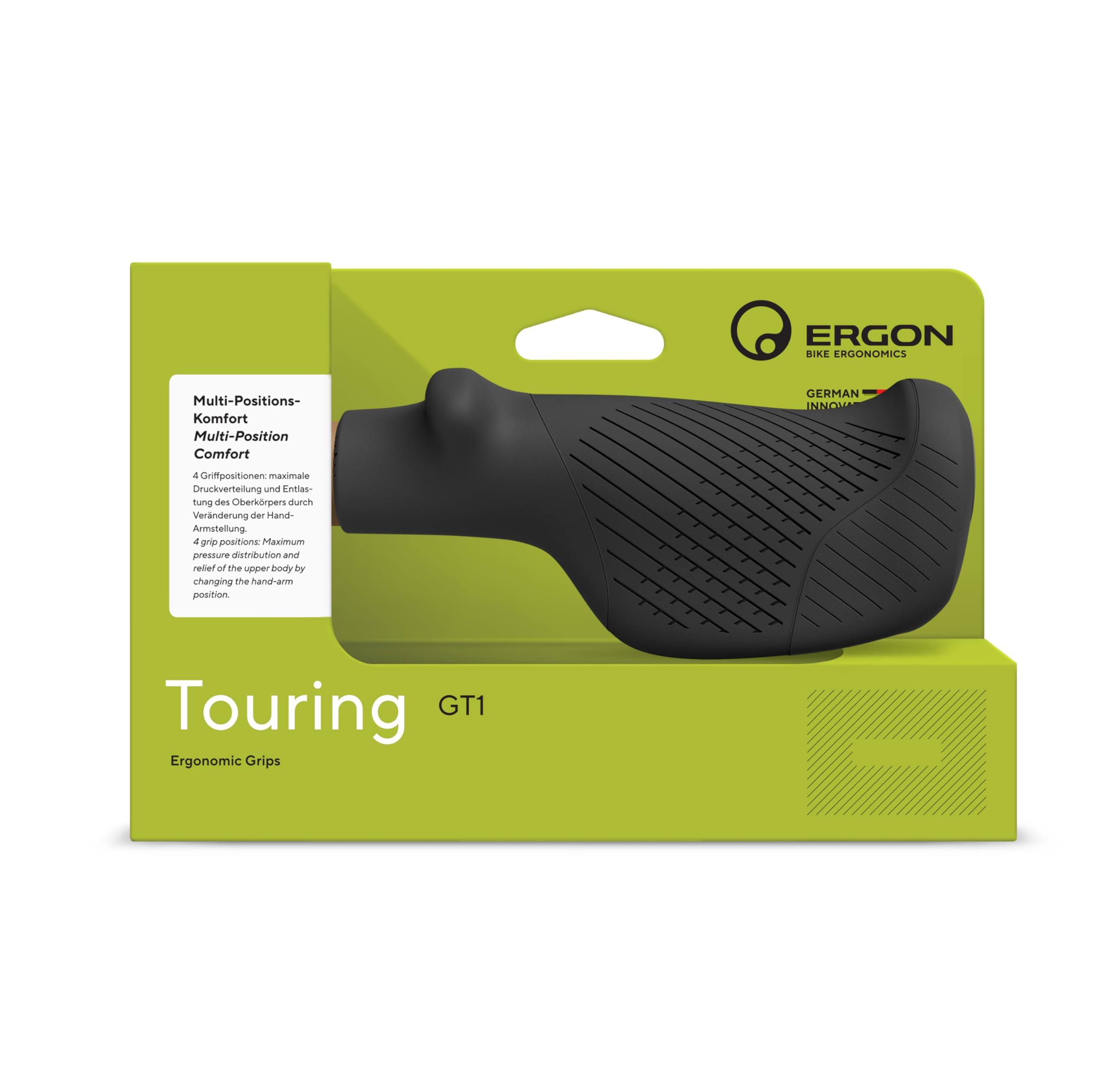 ERGON GT1 Handlebar Grips, Large, Black