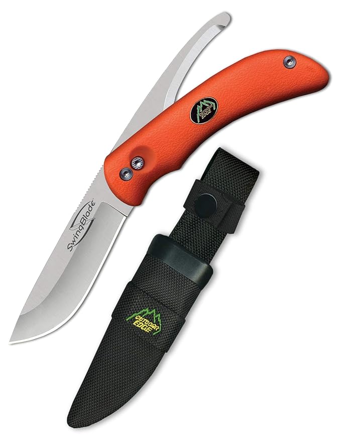 Outdoor Edge Swingblaze Double Blade Hunting Knife with Rotating