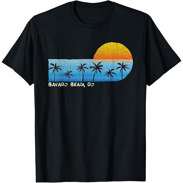 Amazon.com: Vintage Hobie Beach, ZA Palm Trees & Sunset Beach T