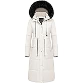 CREATMO US Women's Long Winter Coat Warm Waterproof Puffer Jacket Snow Quilted Bubble Parka with Hood