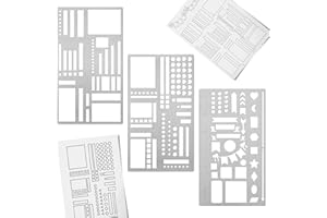 3Pcs Metal Planner Template, Planner Stencils Templates, Multi-size Checklists Patterns Planner Ruler Templates Rustproof Met
