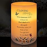 HN HAIINAA Flameless Candle Real Wax LED Light with Timer Sympathy Gift for Loss of Loved One Memorial Gifts for Loss of Mother Father Bereavement Gifts Remembrance Gifts (6" x 4")