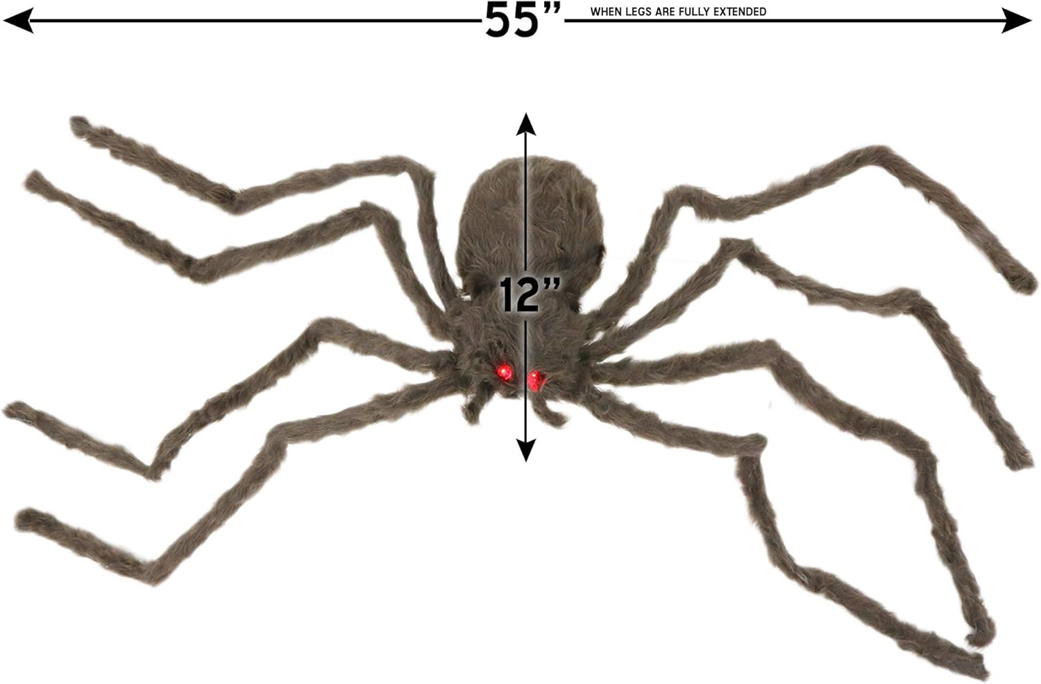 Amazon Com Big Mo S Toys Creepy Spider Hairy Real Look Tarantula Spider With Red Led Eyes 1 Piece Toys Games