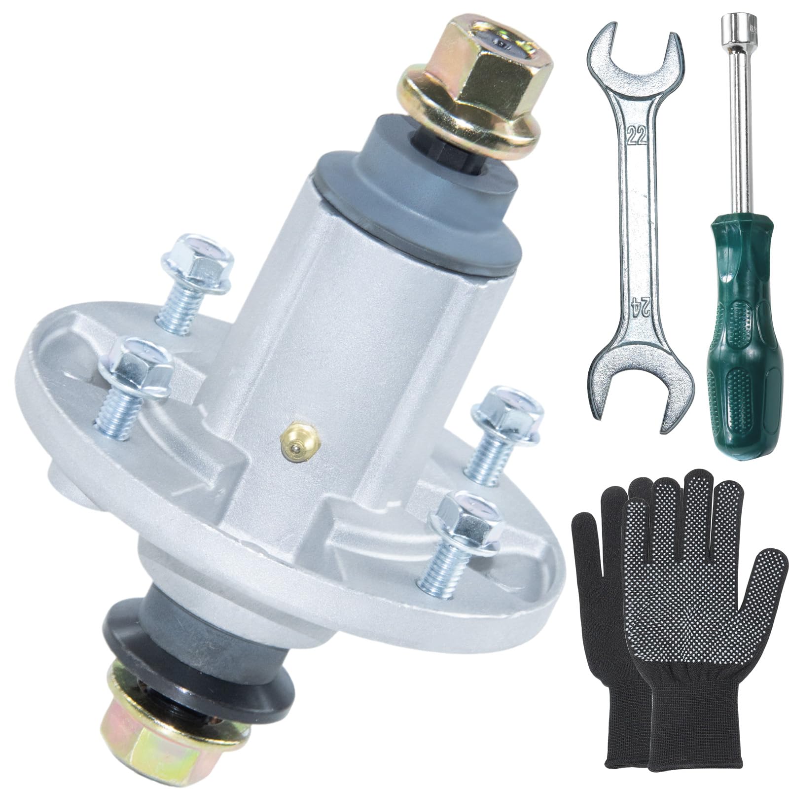 Photo 1 of GUSUHAWK Pre-Greased GY21098 Spindle Assembly Replaces John Deere AUC15811, GY21098, GY20454, GY20962 for John Deere D100 D105 D110 D125 D130 D140 D160 E100 E130 E140 E170 LA145 LA115 LA105 Tractors